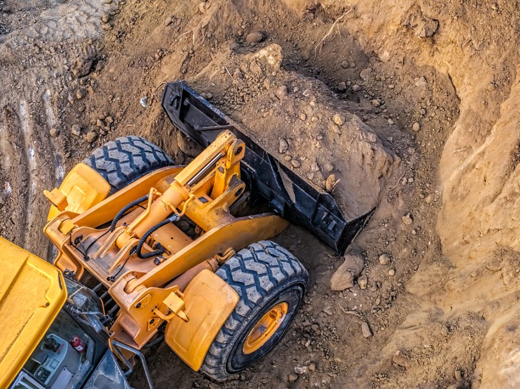 excavator at work